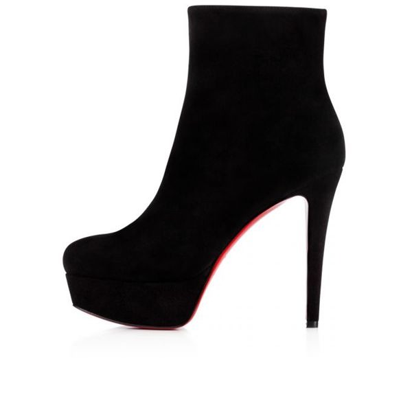 Christian Louboutin Spikita Booty Bianca bottines 120 mm en daim noir – Image 4