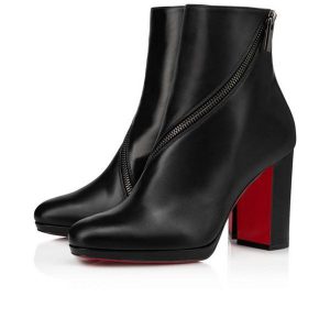Christian Louboutin Spikita Booty Birgitta 100 mm Cuir de Veau Noir