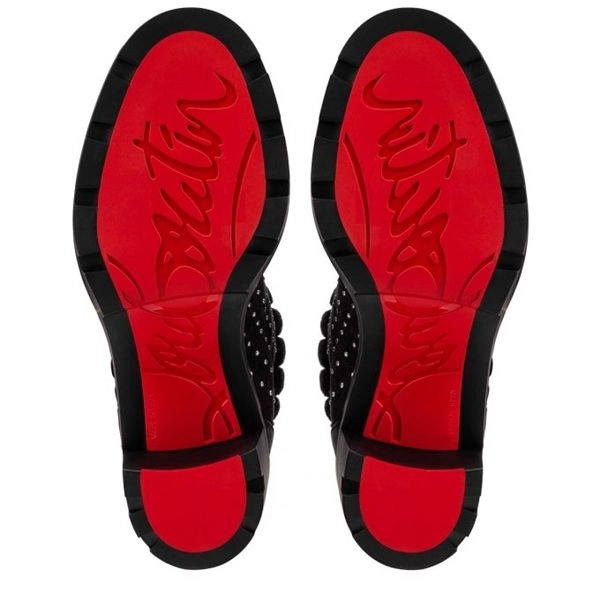 Christian Louboutin Spikita Booty Dakita Lug 70 mm Noir/nickel Cuir Chaussures – Image 5