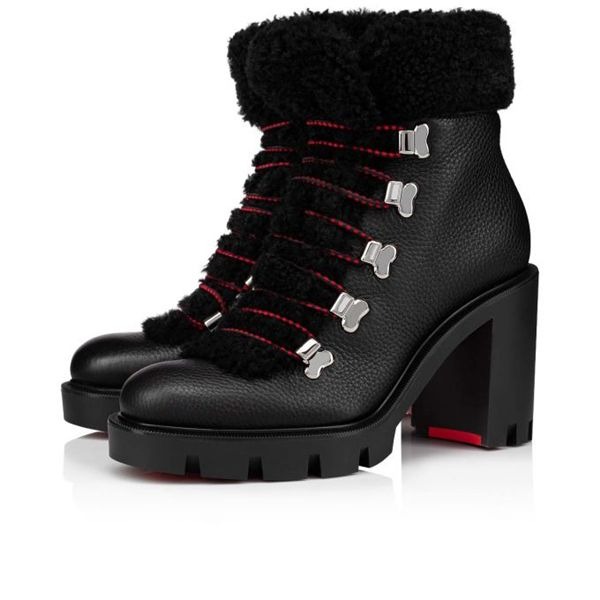 Christian Louboutin Spikita Booty Edelvizir 70 mm Noir Veau Chaussures