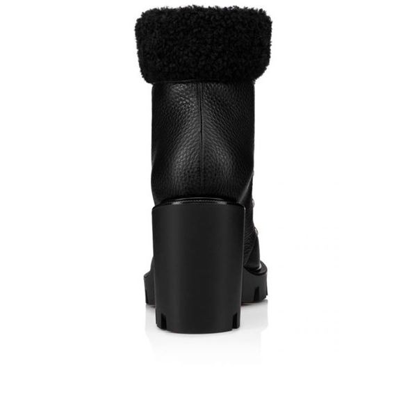 Christian Louboutin Spikita Booty Edelvizir 70 mm Noir Veau Chaussures – Image 2