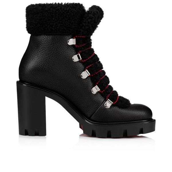 Christian Louboutin Spikita Booty Edelvizir 70 mm Noir Veau Chaussures – Image 3