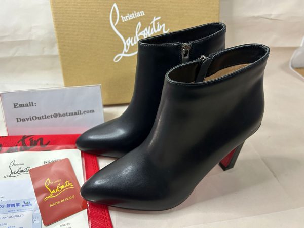 Christian Louboutin Spikita Booty Eleonor bottines 85 mm en cuir noir – Image 5