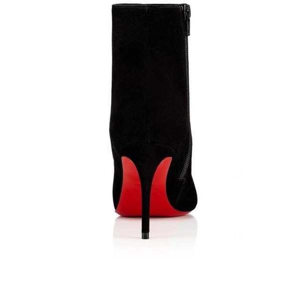 Christian Louboutin Spikita Booty Eloise 85 mm Chaussures en Daim Noir – Image 4
