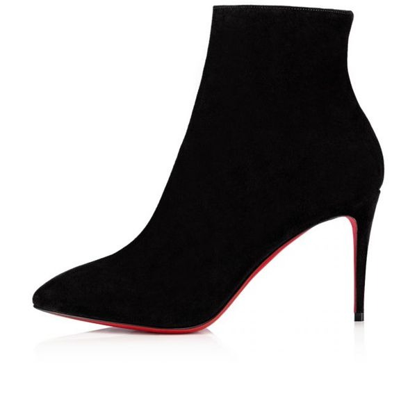 Christian Louboutin Spikita Booty Eloise 85 mm Noir Daim Chaussures – Image 4