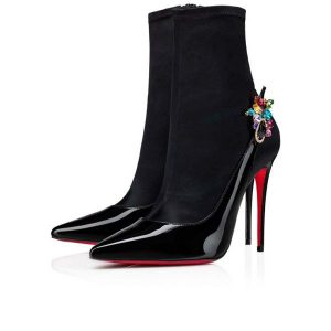 Christian Louboutin Spikita Booty Jessie Joli 100 mm Noir Verni