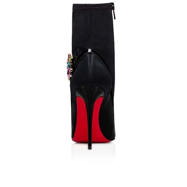 Christian Louboutin Spikita Booty Jessie Joli 100 mm Noir Verni – Image 2