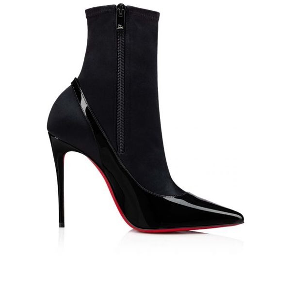Christian Louboutin Spikita Booty Jessie Joli 100 mm Noir Verni – Image 3