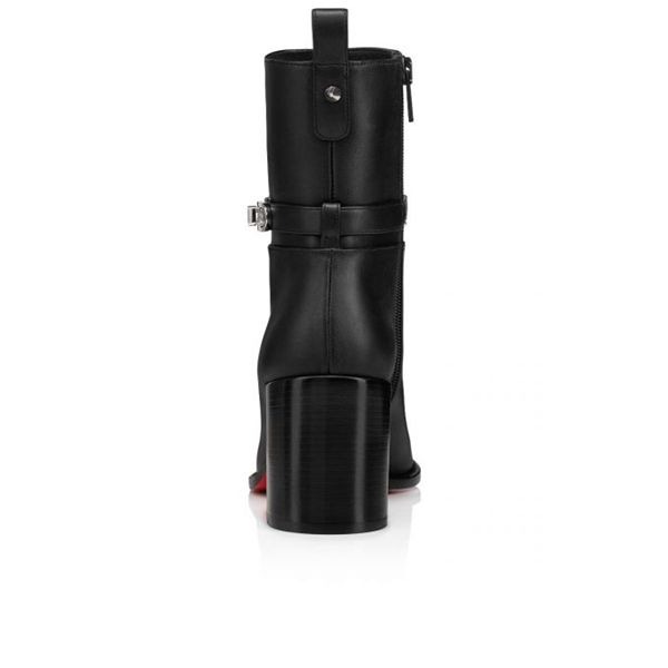 Christian Louboutin Spikita Booty Lock 70 mm Noir/noir Lucido Veau – Image 2