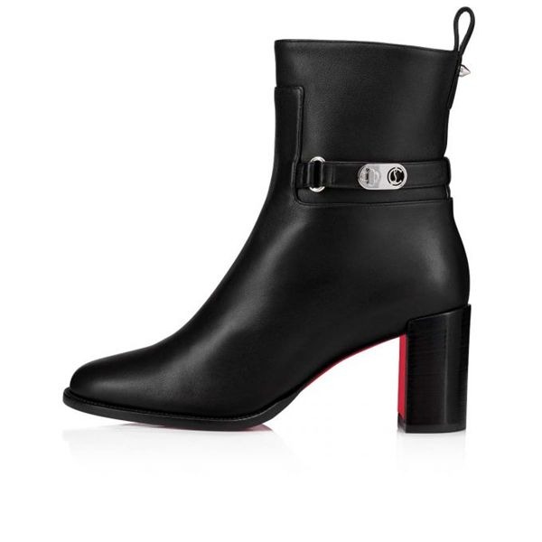 Christian Louboutin Spikita Booty Lock 70 mm Noir/noir Lucido Veau – Image 4
