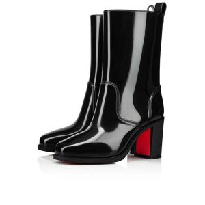 Christian Louboutin Spikita Booty Loubirain 70 mm Chaussures en PVC Noir
