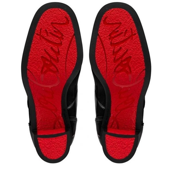 Christian Louboutin Spikita Booty Loubirain 70 mm Noir PVC Chaussures – Image 4