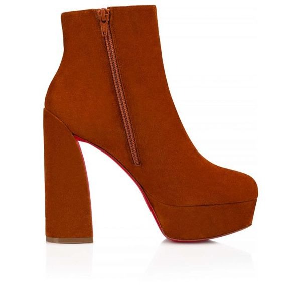 Christian Louboutin Spikita Booty Movide 130 mm Foxy Daim Veau Chaussures – Image 3