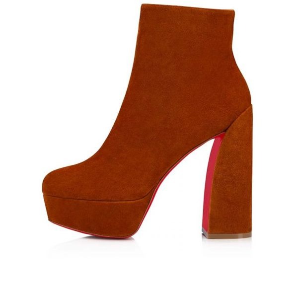 Christian Louboutin Spikita Booty Movide 130 mm Foxy Daim Veau Chaussures – Image 4