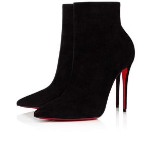 Christian Louboutin Spikita Booty So Kate 100 mm Veau Velours Noir Chaussures