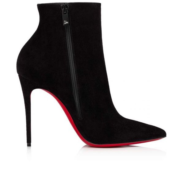 Christian Louboutin Spikita Booty So Kate 100 mm Noir Veau Velours Chaussures – Image 3