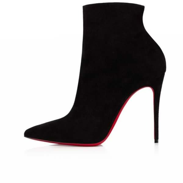 Christian Louboutin Spikita Booty So Kate 100 mm Noir Veau Velours Chaussures – Image 4