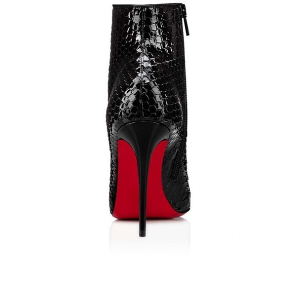 Christian Louboutin Spikita Booty So Kate 100 mm Noir/lin Noir Verni – Image 2