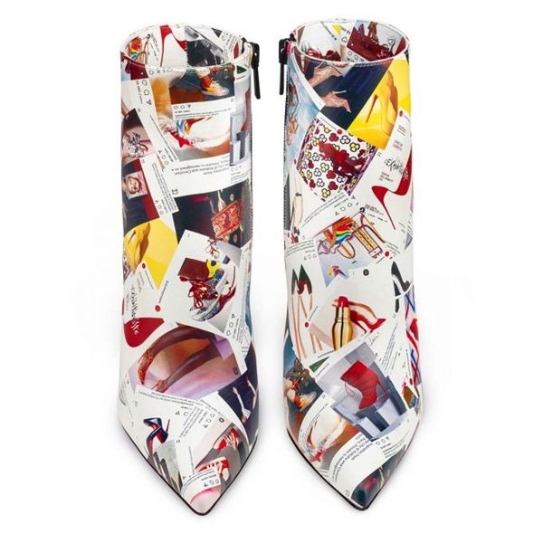 Christian Louboutin Spikita Booty So Kate 100 mm Multi/lin Multi Veau – Image 3
