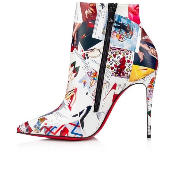 Christian Louboutin Spikita Booty So Kate 100 mm Multi/lin Multi Veau – Image 4