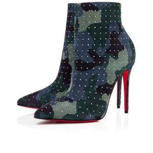 Christian Louboutin Spikita Booty So Kate 100 mm Multi/argent Daim Veau