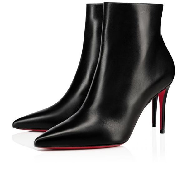 Christian Louboutin Spikita Booty So Kate 85 mm Chaussures en Cuir Noir