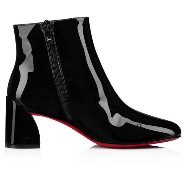 Christian Louboutin Spikita Booty Turela 55 mm Noir Verni Chaussures – Image 3