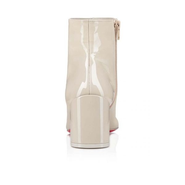 Christian Louboutin Spikita Booty Turela 55 mm Craie/lin Craie Verni Chaussures – Image 2