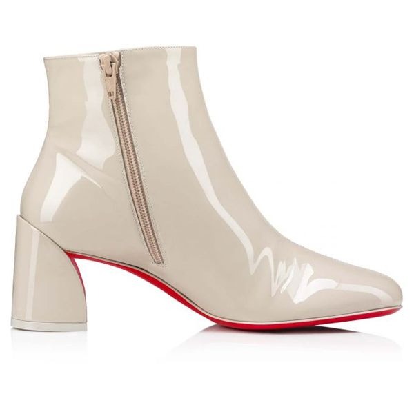 Christian Louboutin Spikita Booty Turela 55 mm Craie/lin Craie Verni Chaussures – Image 3