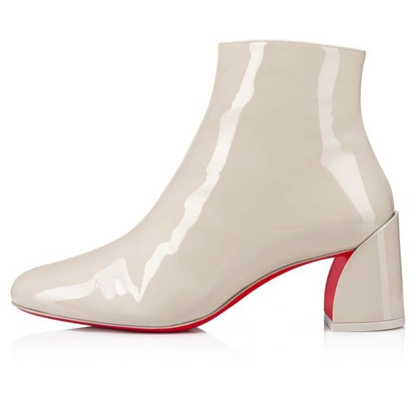 Christian Louboutin Spikita Booty Turela 55 mm Craie/lin Craie Verni Chaussures – Image 4