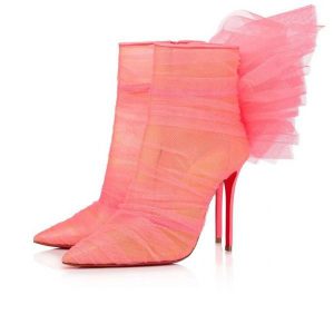 Christian Louboutin Spikita Libellibooty 100 mm Bubble Gum Rete