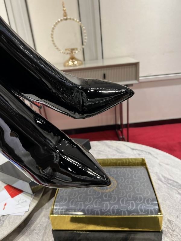 Christian Louboutin Sporty Kate Bottines 85mm Cuir Verni Noir – Image 2