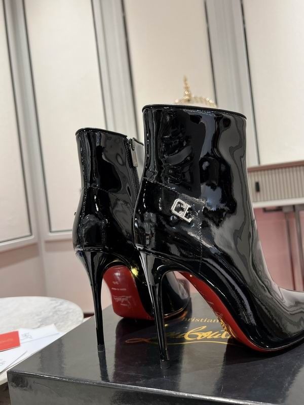 Christian Louboutin Sporty Kate Bottines 85mm Cuir Verni Noir – Image 4