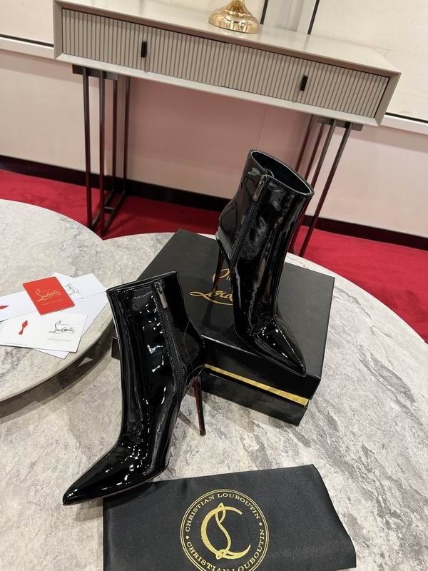 Christian Louboutin Sporty Kate Bottines 85mm Cuir Verni Noir – Image 5