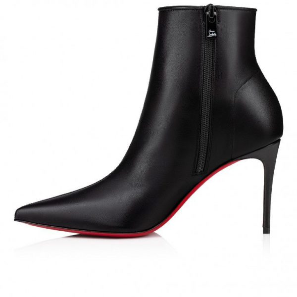 Christian Louboutin Sporty Kate Booty 85 Mm Bottines Basses en Cuir Nappa Noir – Image 3