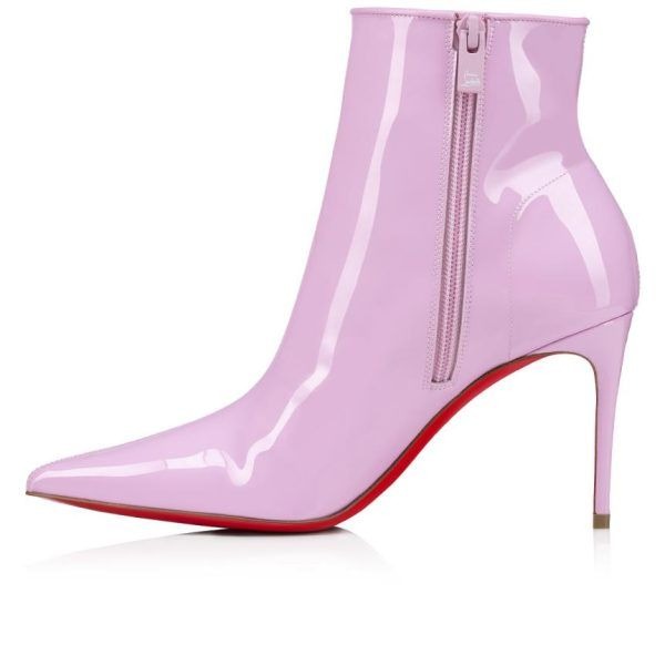 Christian Louboutin Sporty Kate Booty 85 mm Cuir Verni Pinkador Rose – Image 4