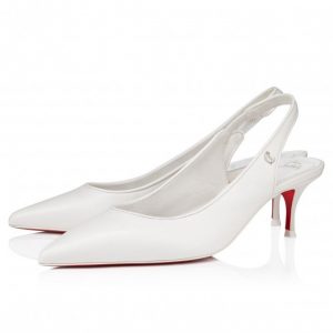 Christian Louboutin Sporty Kate Sling escarpins slingback 55 mm en cuir nappa blanc