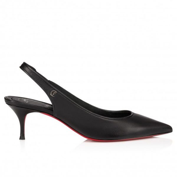 Christian Louboutin Sporty Kate Sling escarpins slingback 55 mm en cuir nappa noir – Image 2