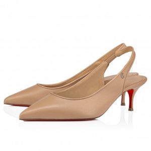 Christian Louboutin Sporty Kate Sling escarpins slingback 55 mm en cuir nappa blush