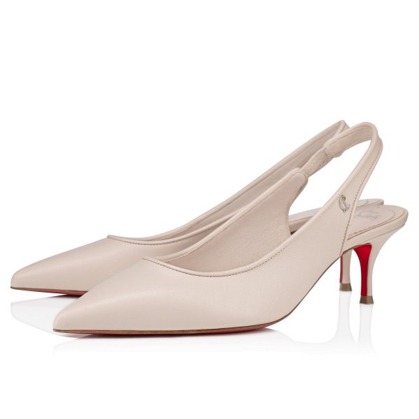 Christian Louboutin Sporty Kate Sling 55 mm Sling Back Escarpins Cuir Nappa Leche