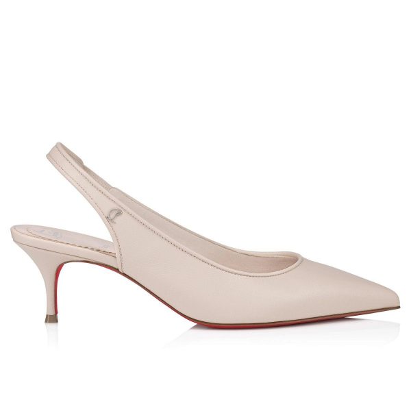 Christian Louboutin Sporty Kate Sling 55 mm Sling Back Escarpins Cuir Nappa Leche – Image 2