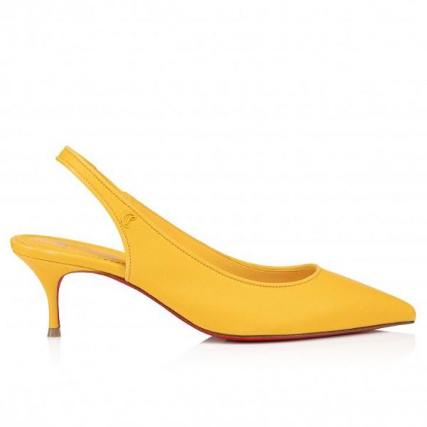 Christian Louboutin Sporty Kate Sling escarpins slingback 55 mm en cuir nappa pollen – Image 2