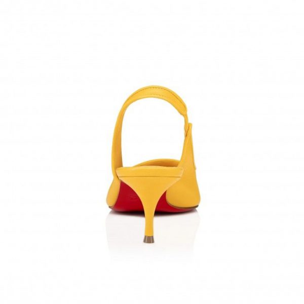 Christian Louboutin Sporty Kate Sling escarpins slingback 55 mm en cuir nappa pollen – Image 3