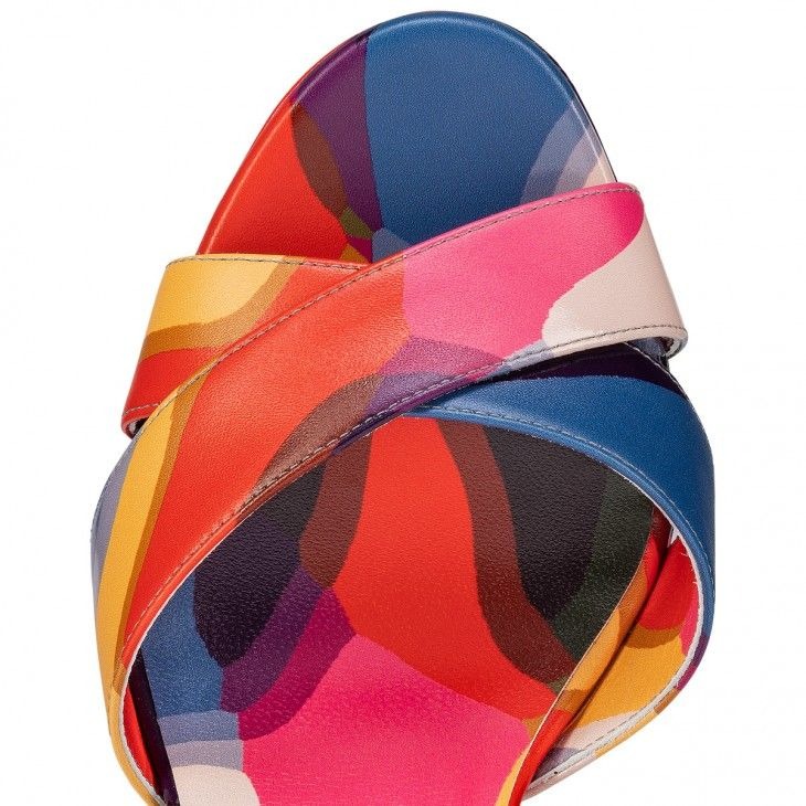 Christian Louboutin Supramariza 130 Mm Sandales à Brides en Cuir Calf Illusion Multicolore – Image 2