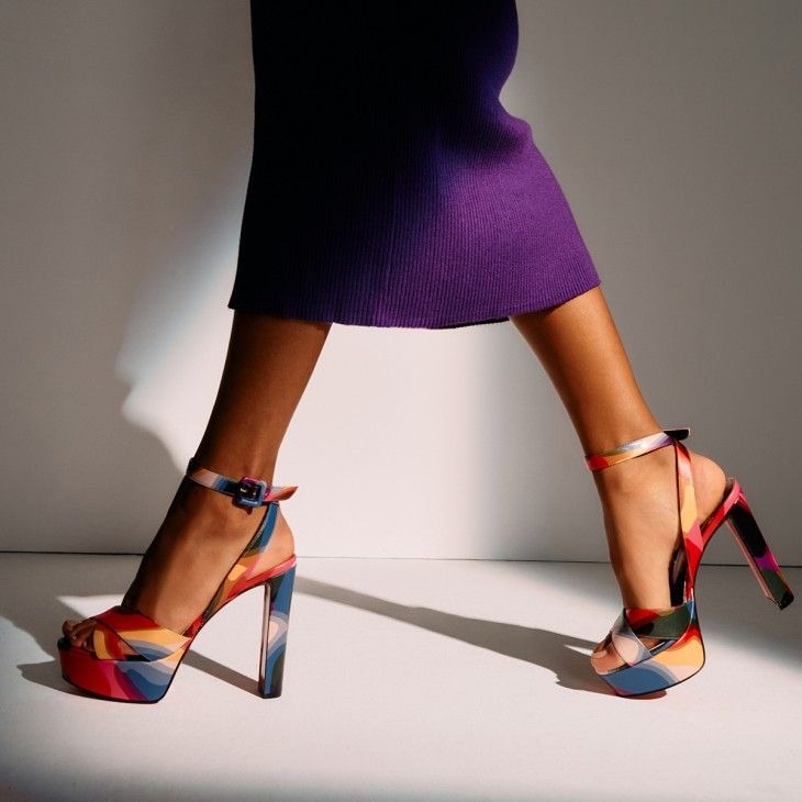 Christian Louboutin Supramariza 130 Mm Sandales à Brides en Cuir Calf Illusion Multicolore – Image 5