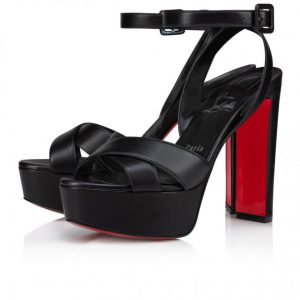 Christian Louboutin Supramariza 130 Mm Sandales à Brides en Cuir Nappa Noir