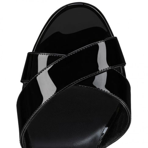 Christian Louboutin Supramariza 130 Mm Sandales à Brides en Cuir Verni Calf Noir – Image 3