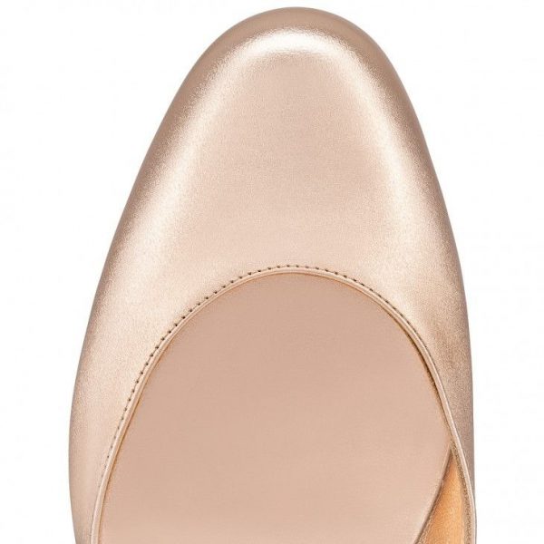 Christian Louboutin Ballerines Sweet Jane en cuir de veau iridescent leche – Image 4