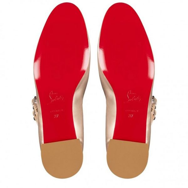 Christian Louboutin Ballerines Sweet Jane en cuir de veau iridescent leche – Image 5