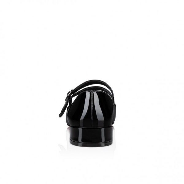 Christian Louboutin Ballerines Sweet Jane en cuir de veau verni noir – Image 3
